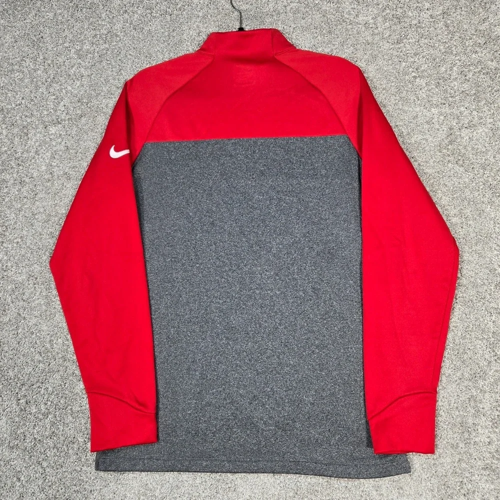 Nike Golf Ryder Cup 2018 France Sweatshirt Mens Medium Red Gray 1/4 Zip fleece